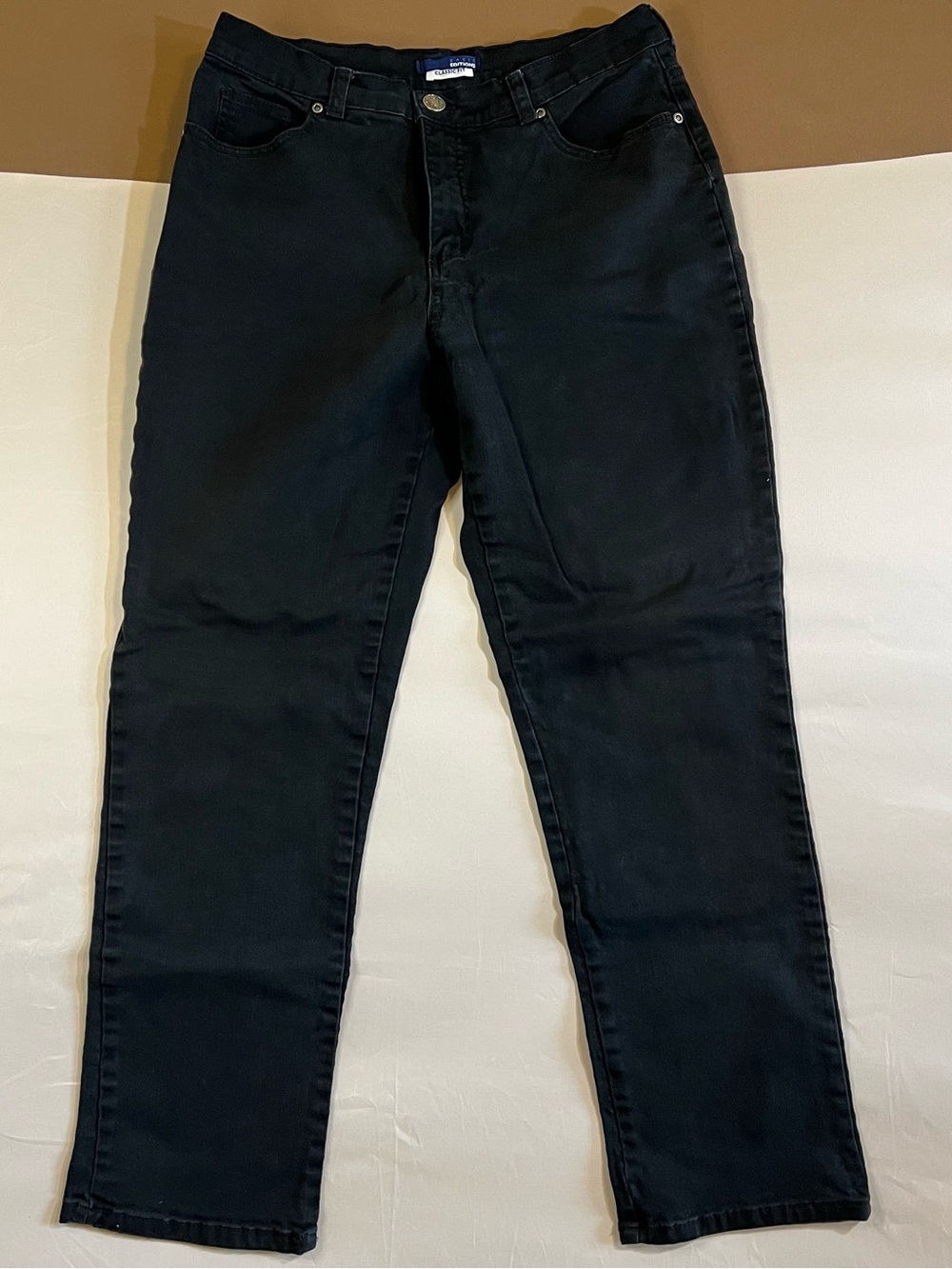 Basic Editions Men's Black Straight Jeans